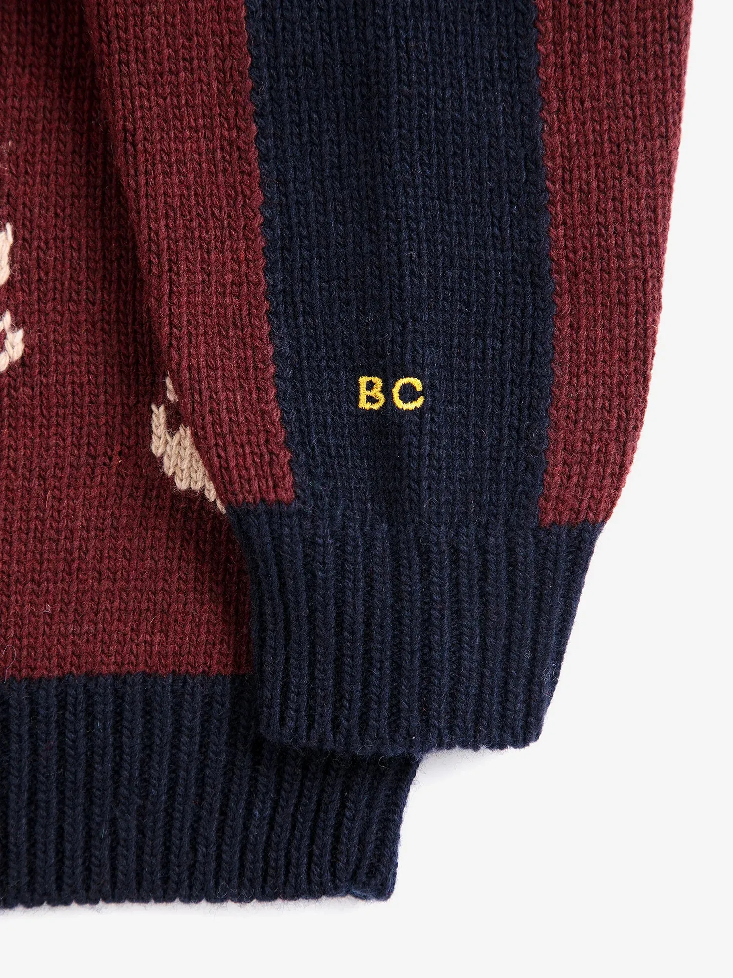 Bobo Choses Forest Scene cardigan strikcardigan bordeaux uld