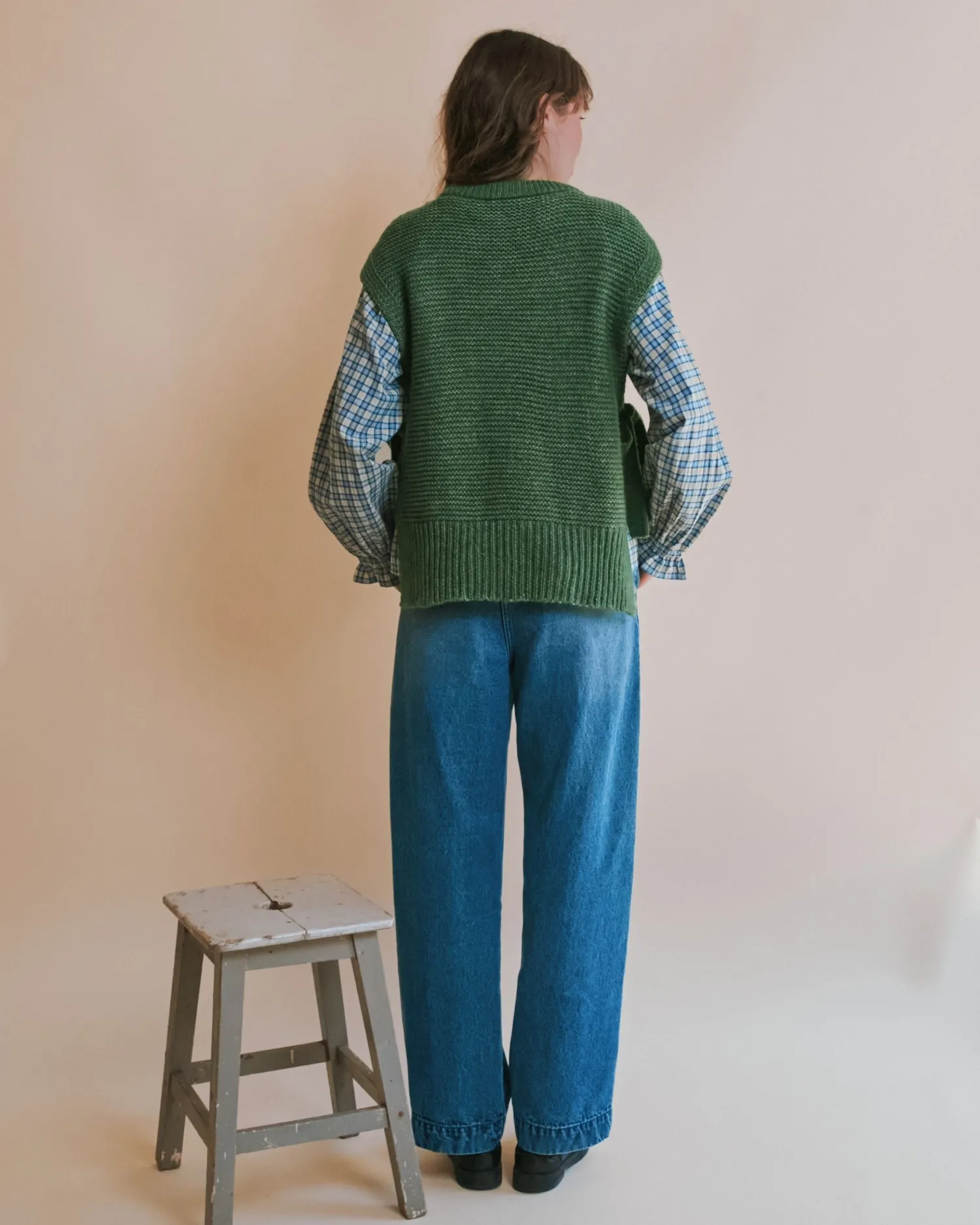 Emile et Ida Elumbia strikvest oliven dame merino