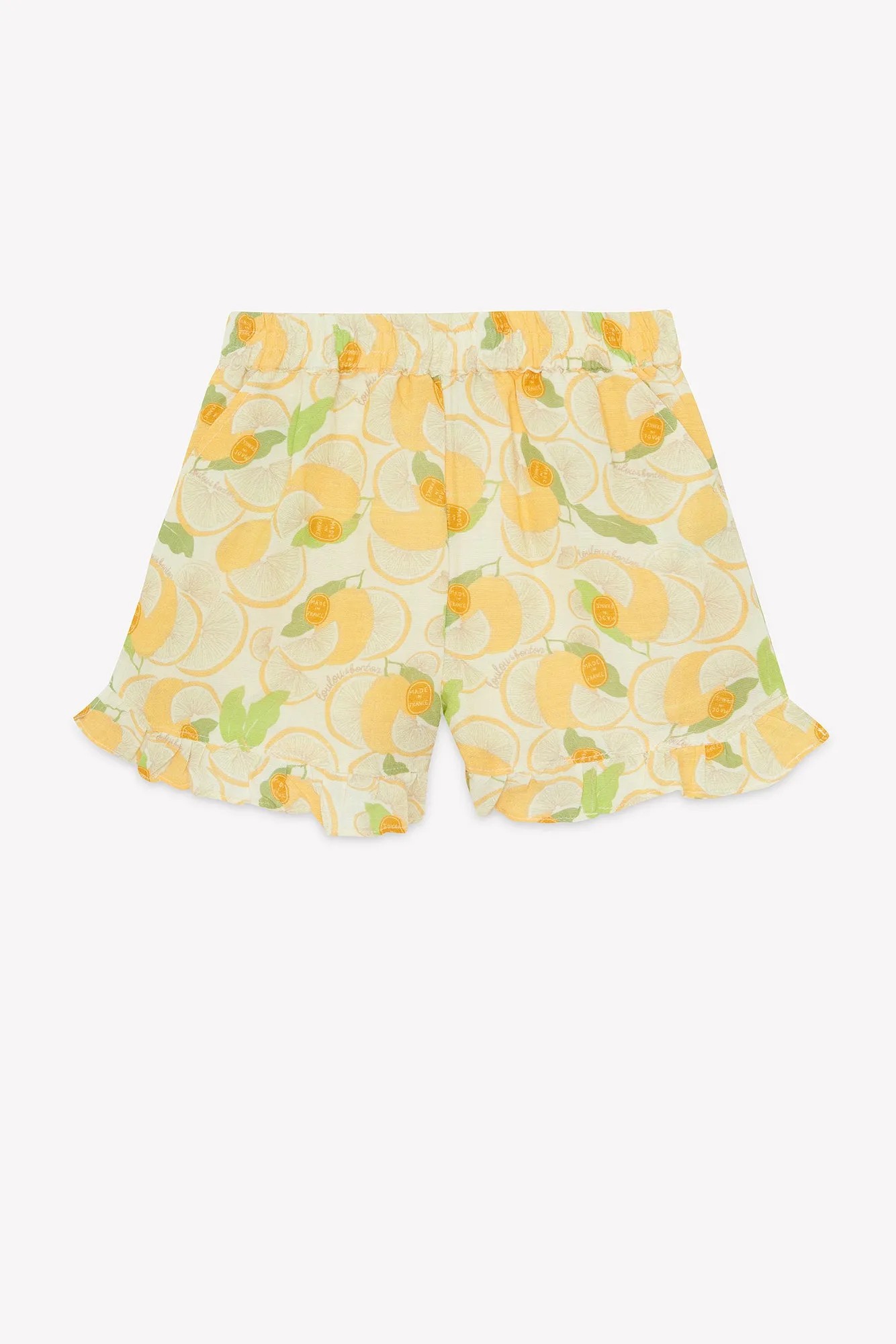 Bonton Limone Loulou shorts gul citrontryk bomuld