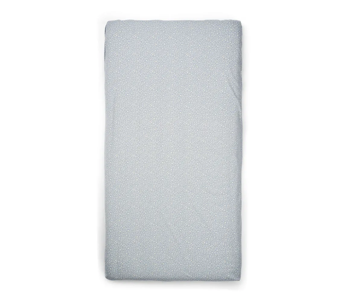 MarMar Fitted Sheet faconlagen Meadow Leaves blå
