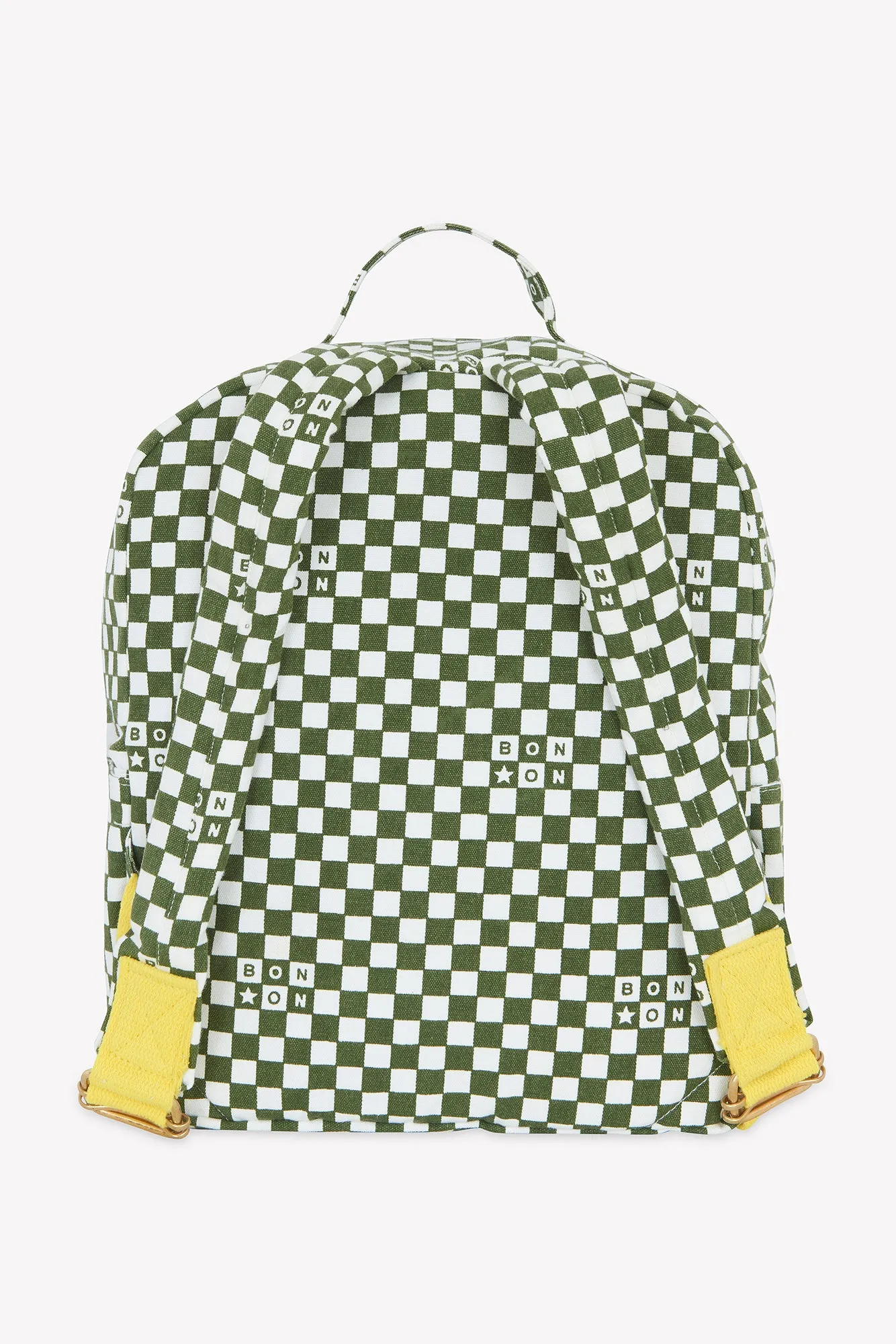 Bonton Damier Vert rygsæk TU grøn ternet bomuld
