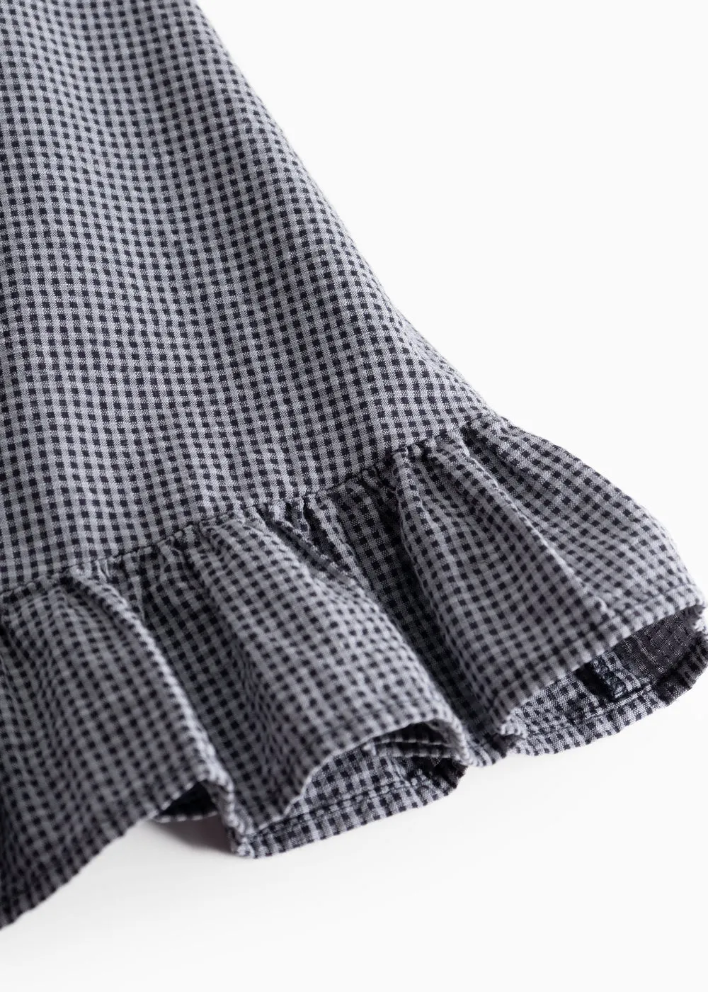 MarMar Dalina kjole Pigeon Blue Check seersucker pige