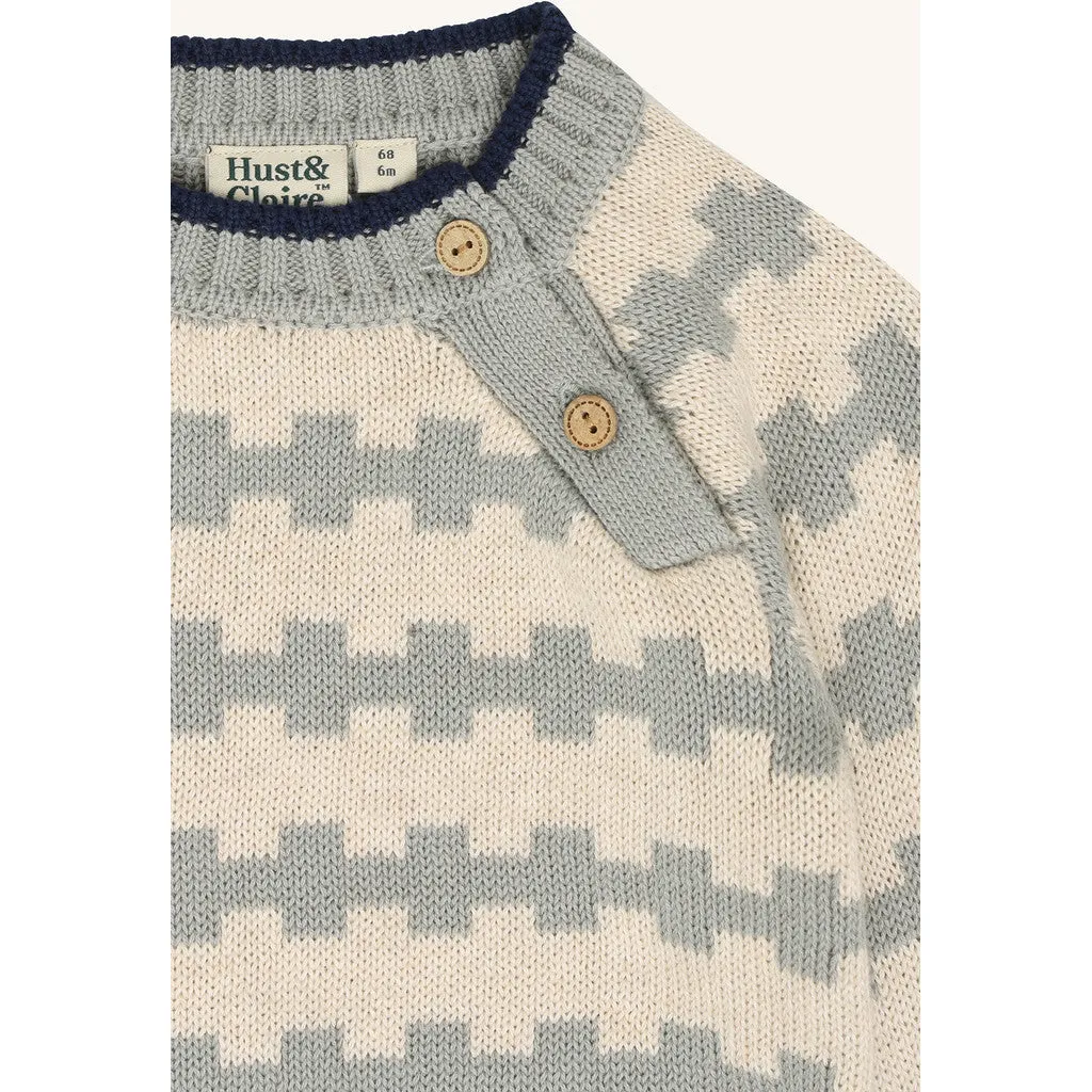 Hust & Claire Pilou Nordic pullover Forest Fog økologisk