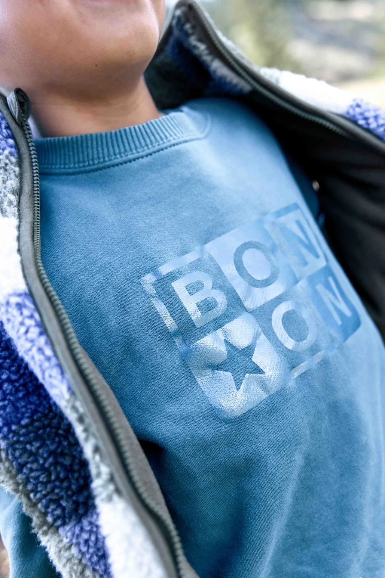 Bonton Smile sweatshirt blue lake dreng