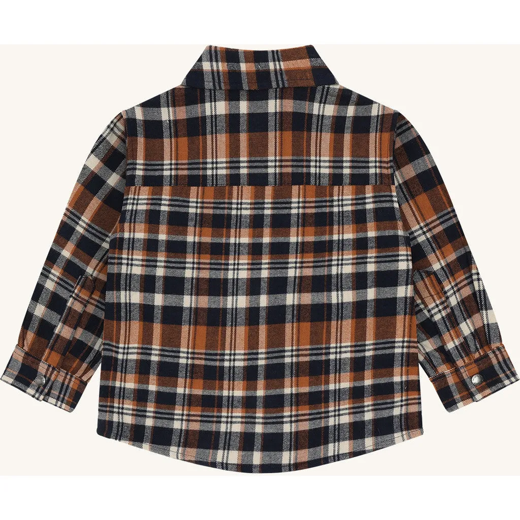 Hust & Claire HCRavn Urban Check skjorte more navy bomuld