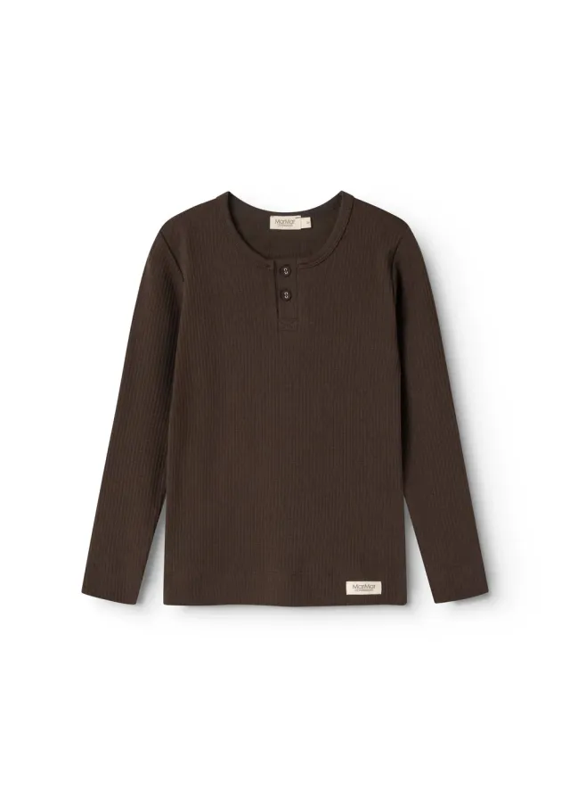 MarMar Tee LS T-shirt Dark Roast Rib