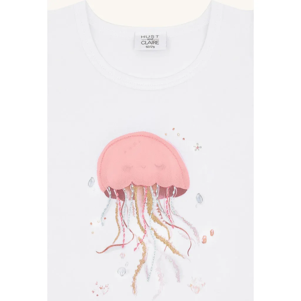 Hust & Claire HCAlma Goople T-shirt hvid bomuld