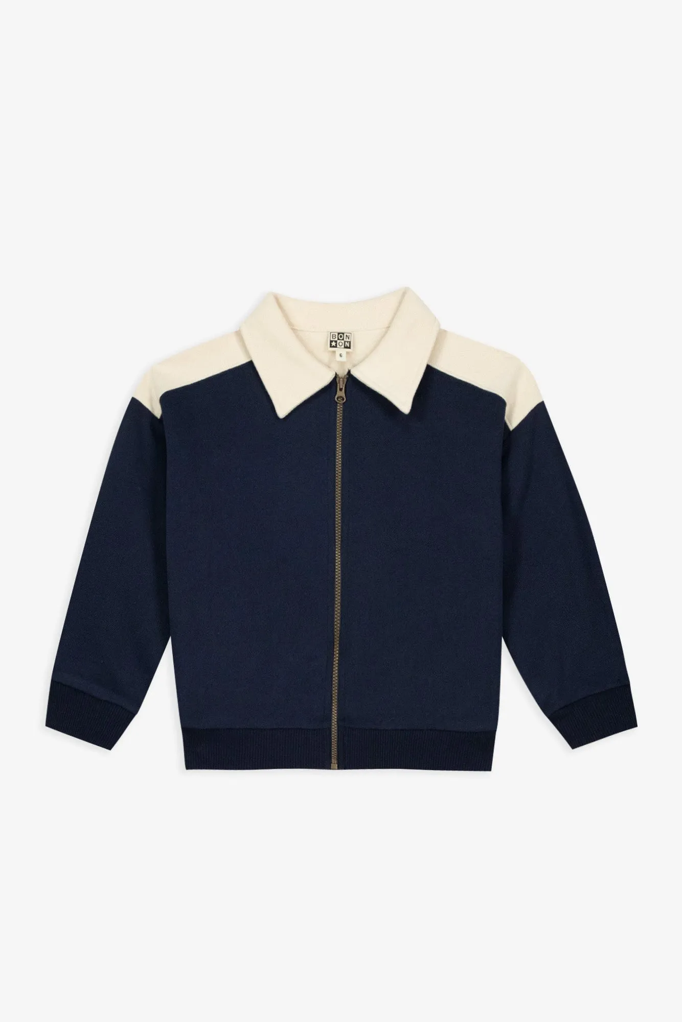 Bonton Prime vest navy lynlås bomuld