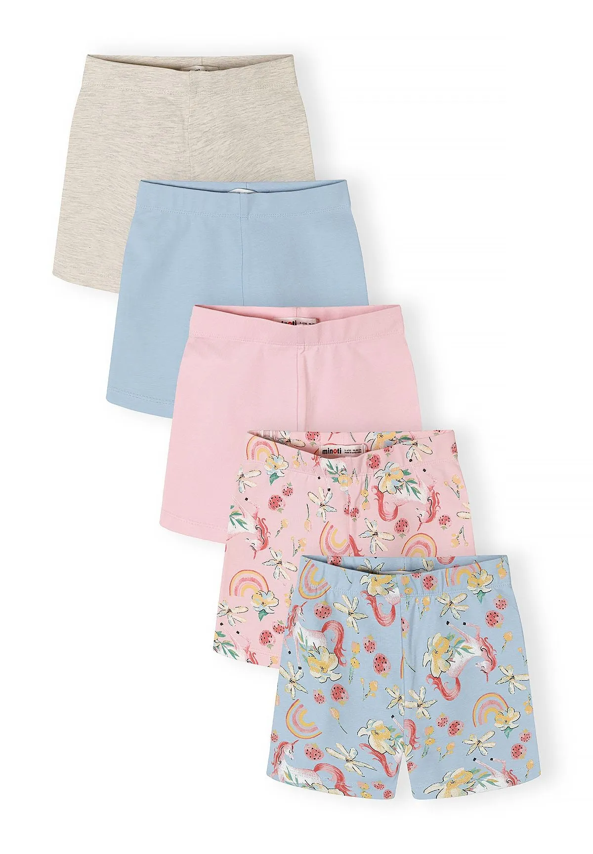 Minoti 44829 cykelshorts 5-pak pige enhjørning