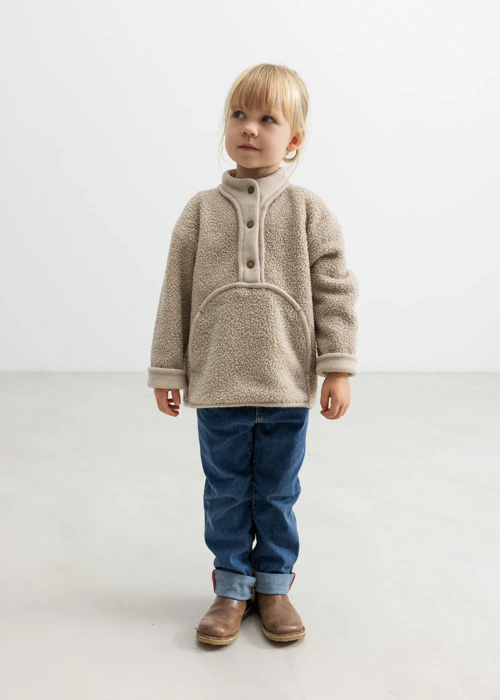 MarMar Joy teddyanorak Oyster Grey 1-12 år fleece