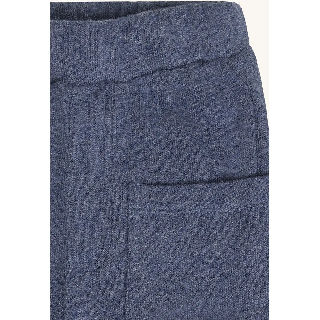 Hust & Claire HCGus Fine Knit joggingbukser vintage indigo økologisk bomuld