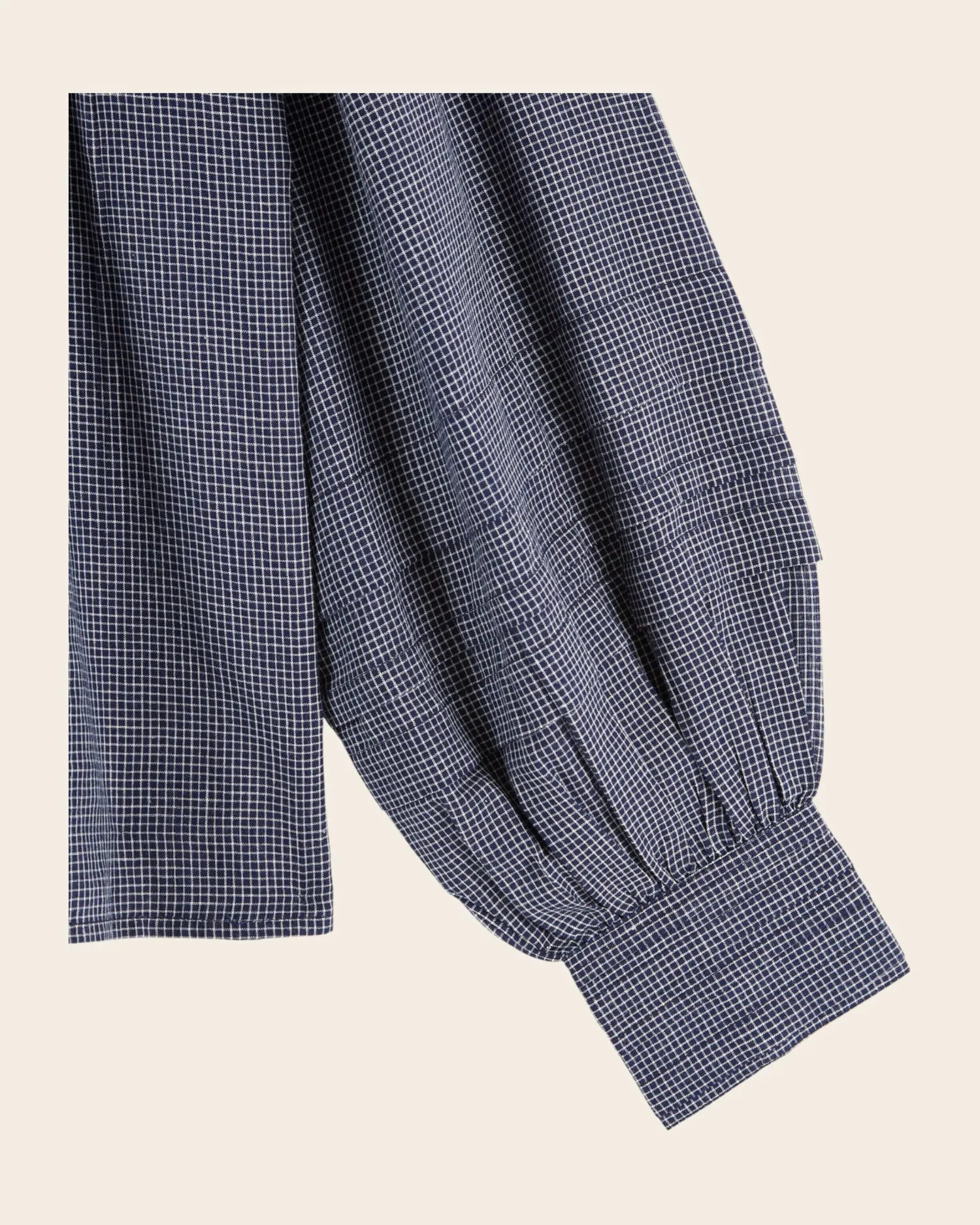 Emile et Ida Carreaux khadi bluse marine ternet