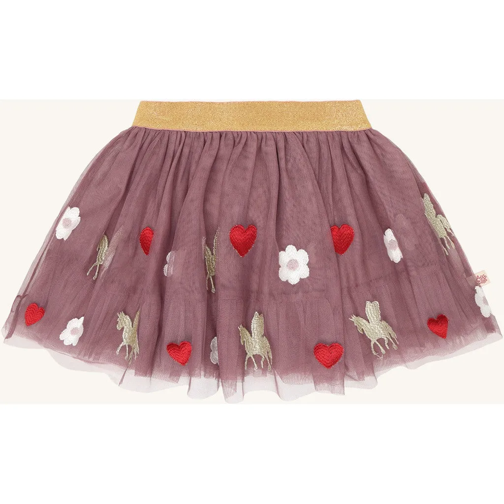 Hust & Claire Ninna Unicorn nederdel Plum tyl
