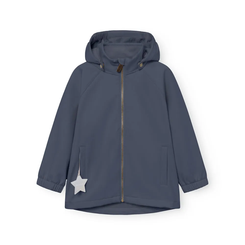 MINI A TURE MATADEN softshell jakke Ombre blue fleece