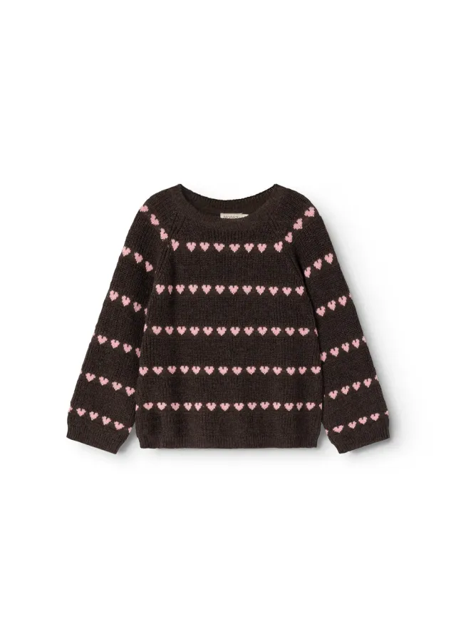 MarMar Torin strikbluse Rose Frosting Hearts hjerter