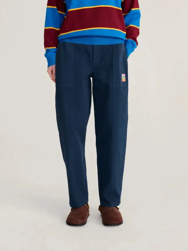 Bobo Choses All About Monsters Cotton Twill Cocoon bukser mørkeblå