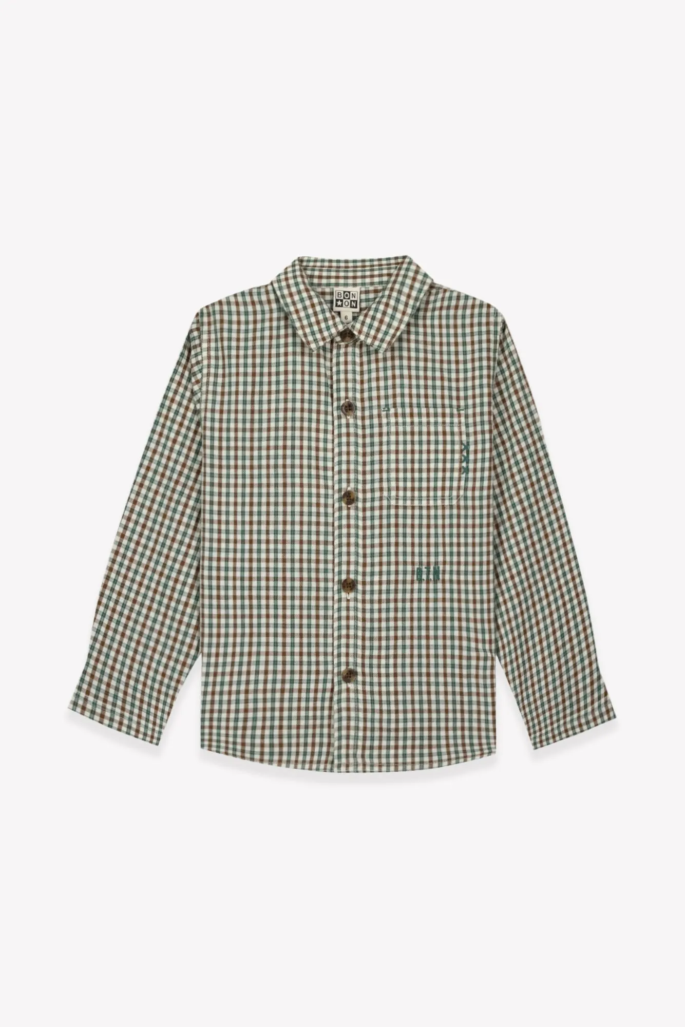 Bonton Paf Carreaux skjorte ternet bomuld