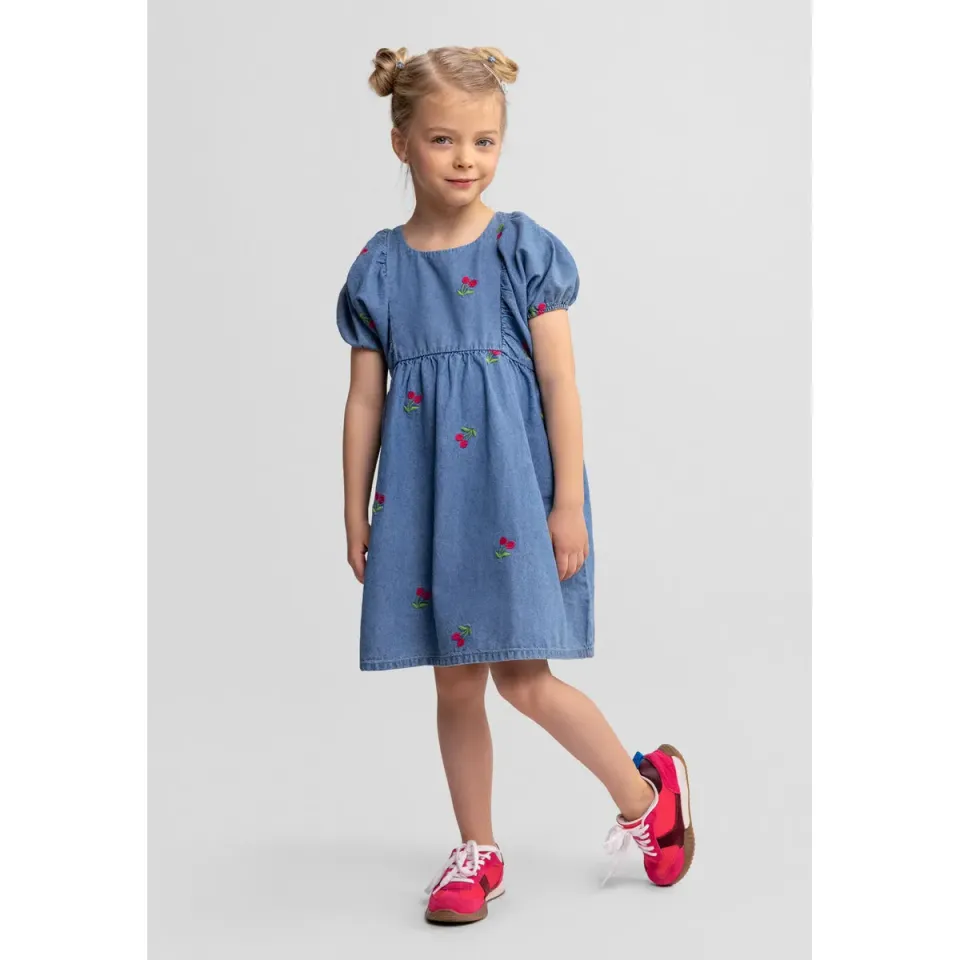Minoti 44676 denimkjole blå 68 kirsebær
