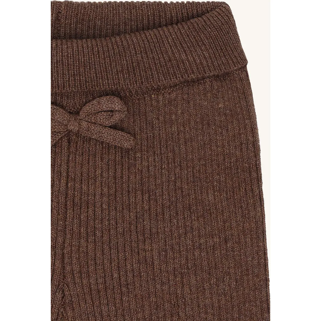 Hust & Claire HCLisa Rib leggings Toffee Melange ribstrik