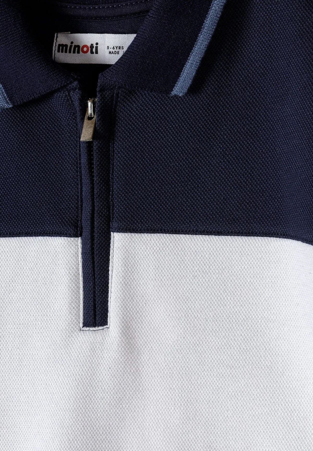 Minoti 44887 polo shorts sæt mørkeblå piqué