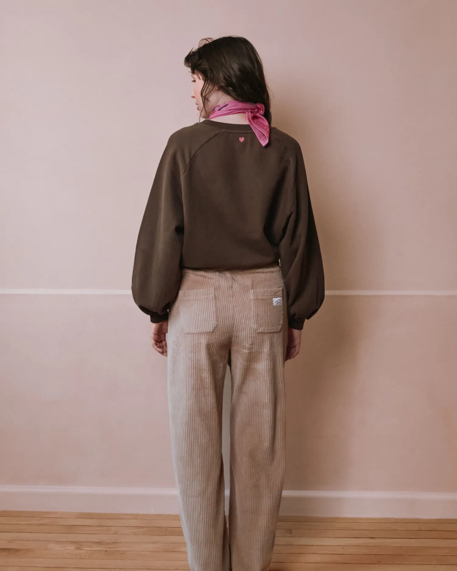 Emile et Ida Un jour en rose sweatshirt brun dame