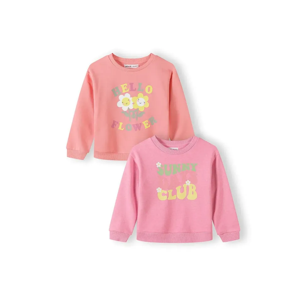 Minoti 44733 sweatshirt koral 2-pak bomuld