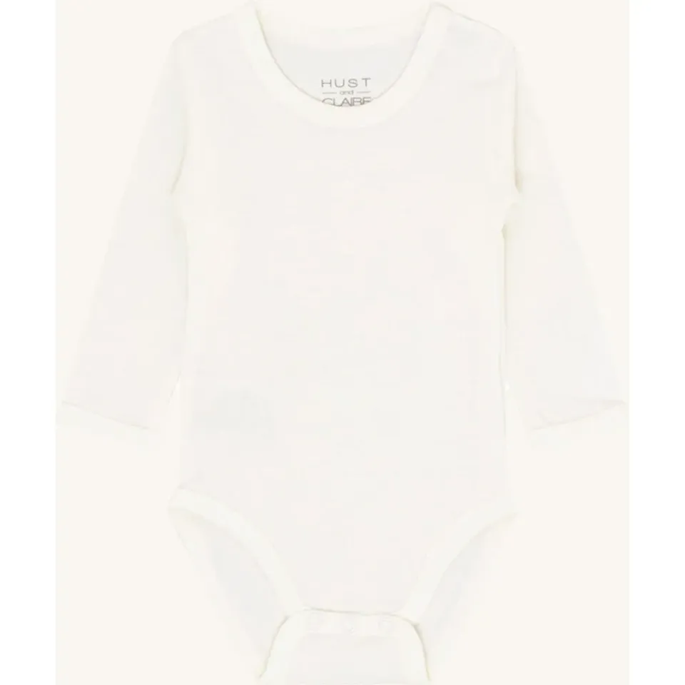 Hust & Claire Bo body Off White uld langærmet