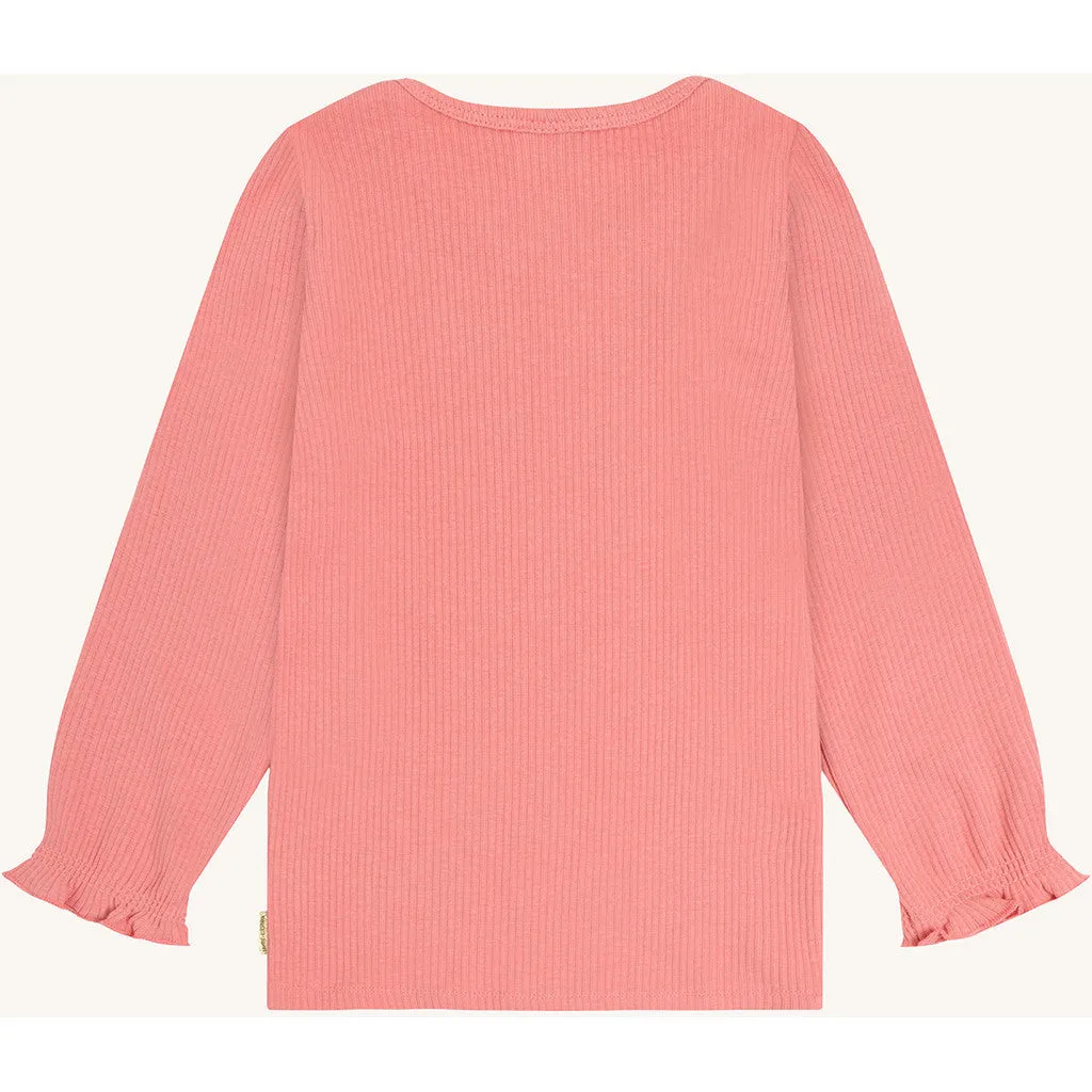 Hust & Claire HCAlma Solid langærmet bluse Sorbet modal