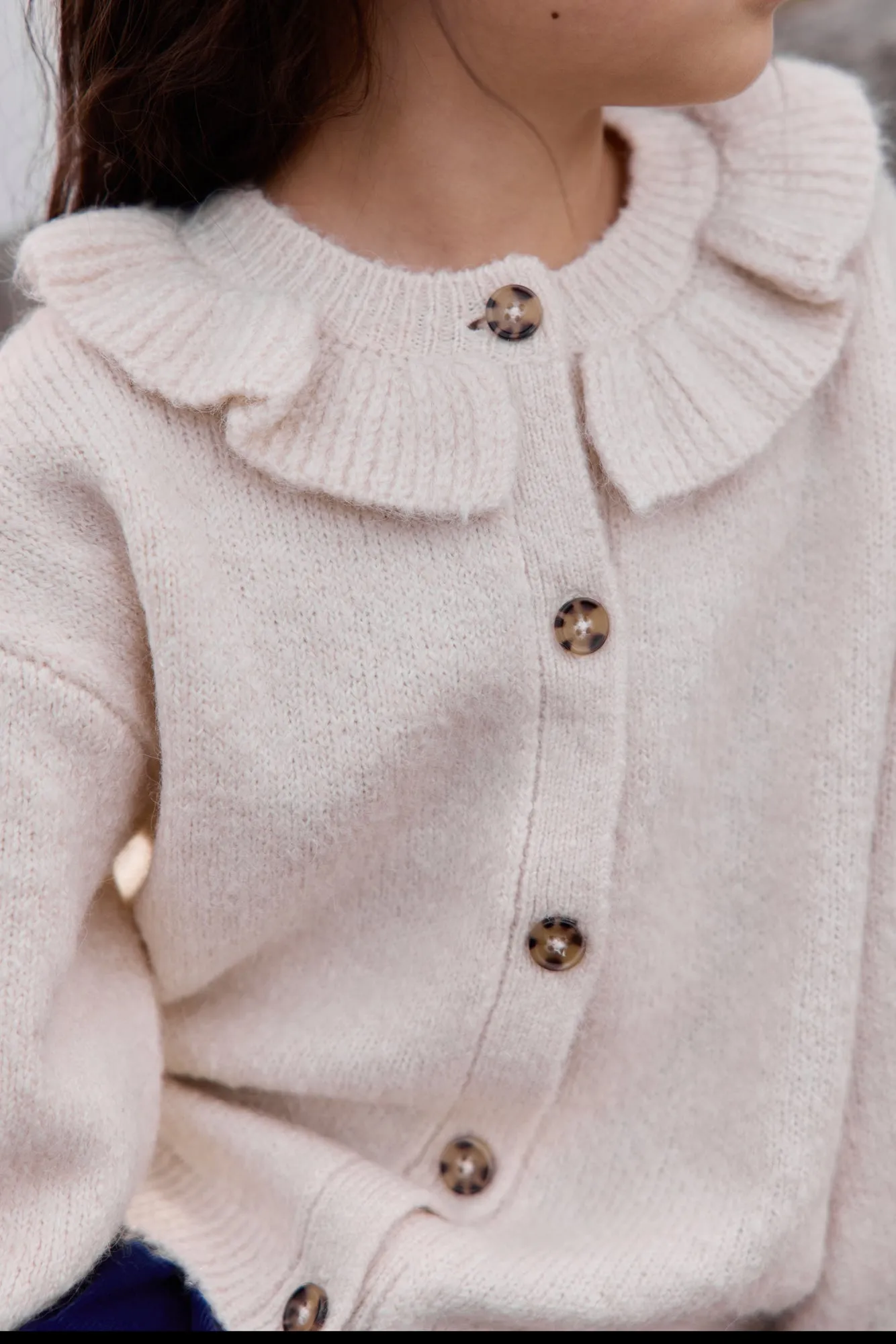 Bonton Paloma Milk cardigan ecru flæse 4A