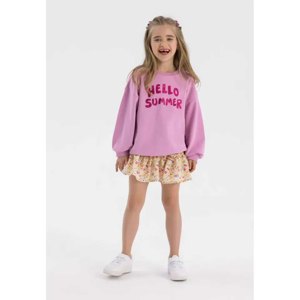 Minoti 42882 sweatshirt lilla glimmer piger