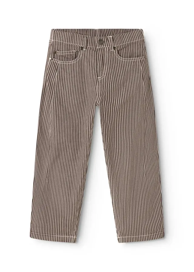 MarMar Copenhagen Pando bukser Dark Brownie Stripe denim