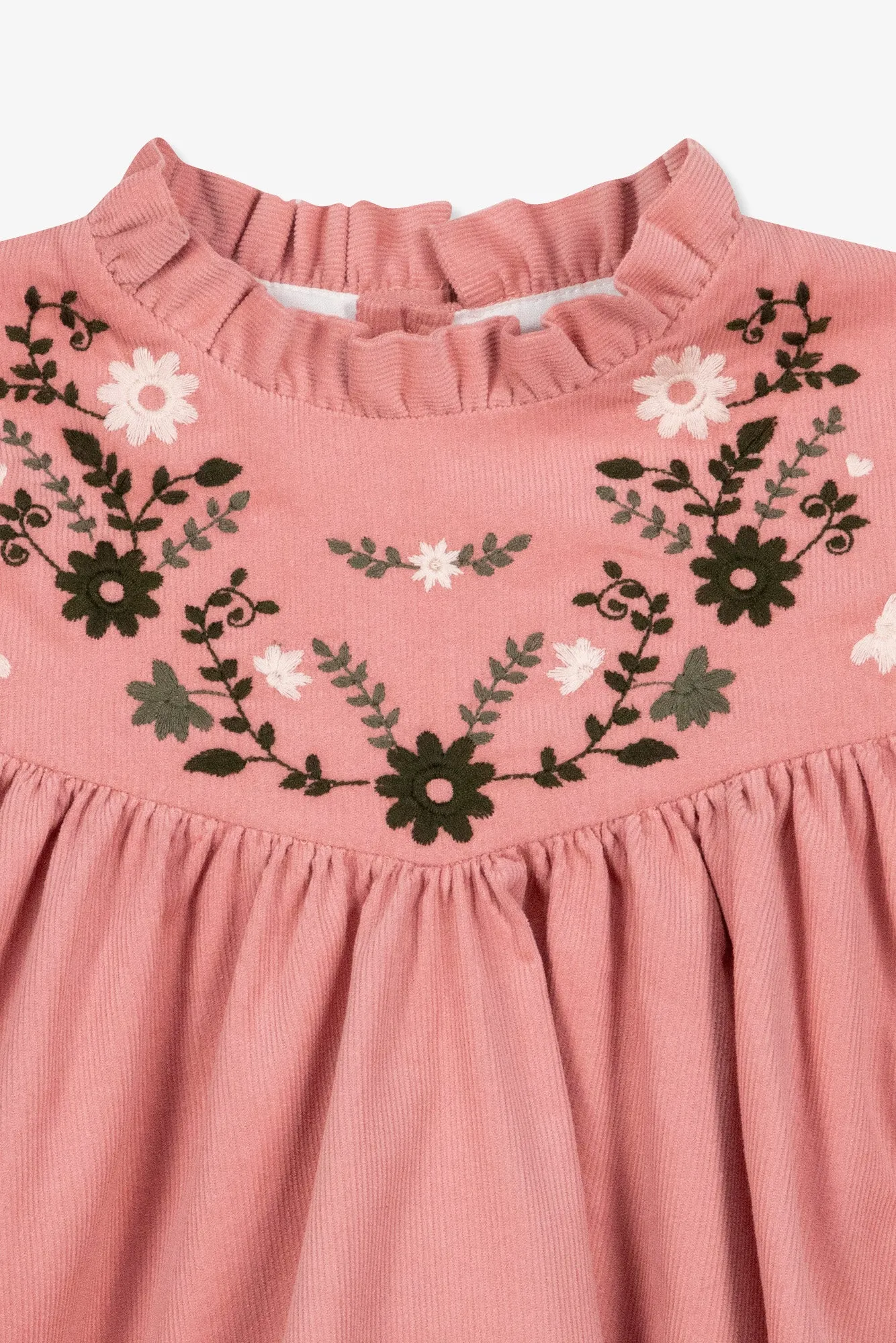 Bonton Pauline kjole rosa fløjl 2A-14A
