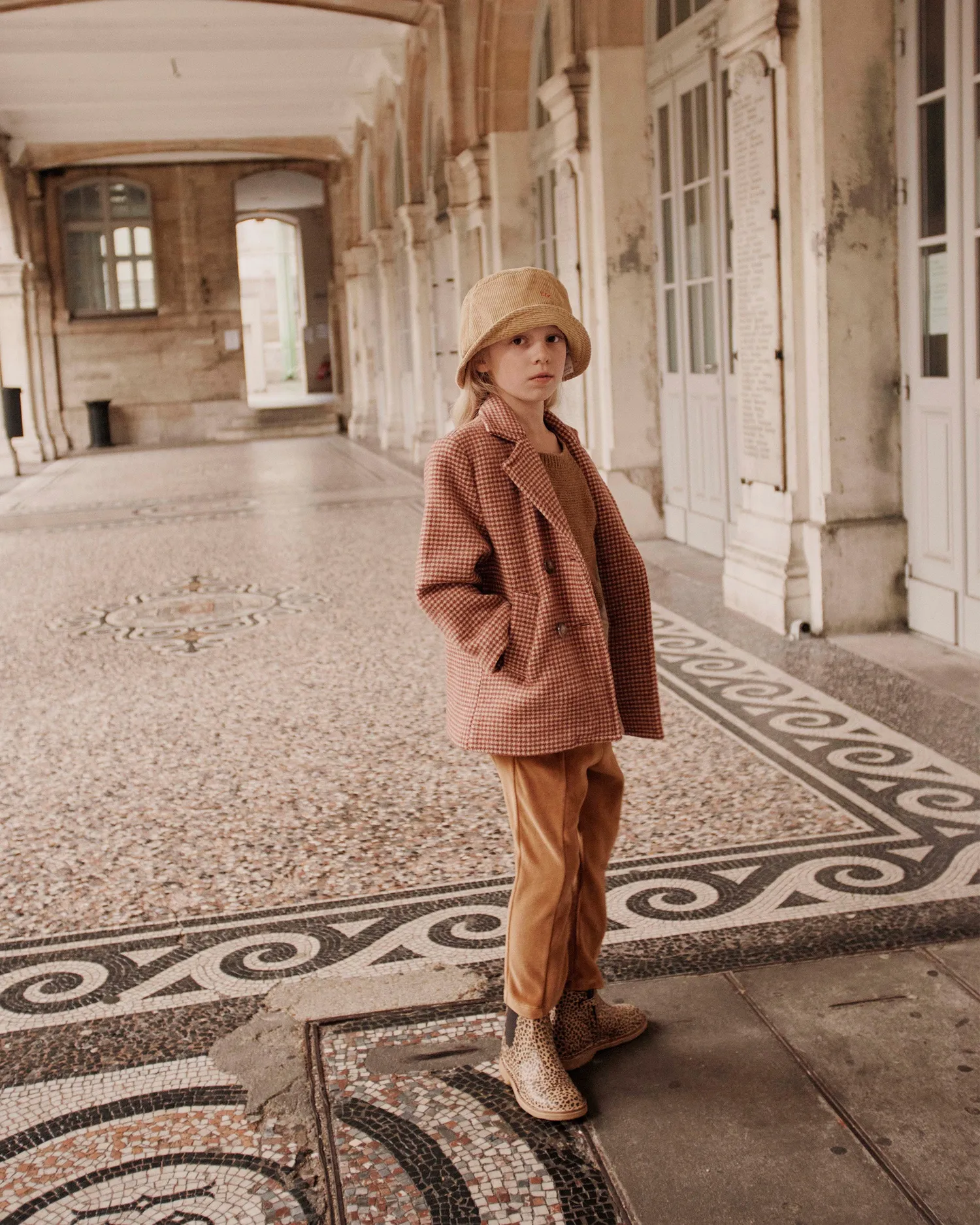 Emile et Ida boots læder beige leopard pige