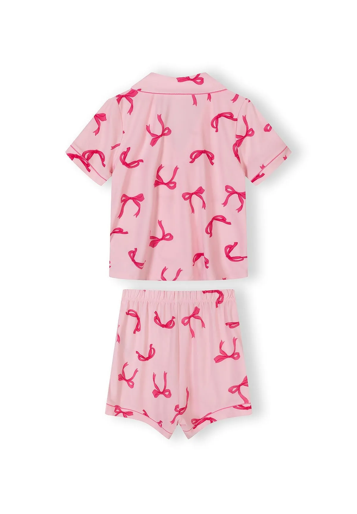 Minoti 44907 pyjamas lyserød sløjfeprint til piger