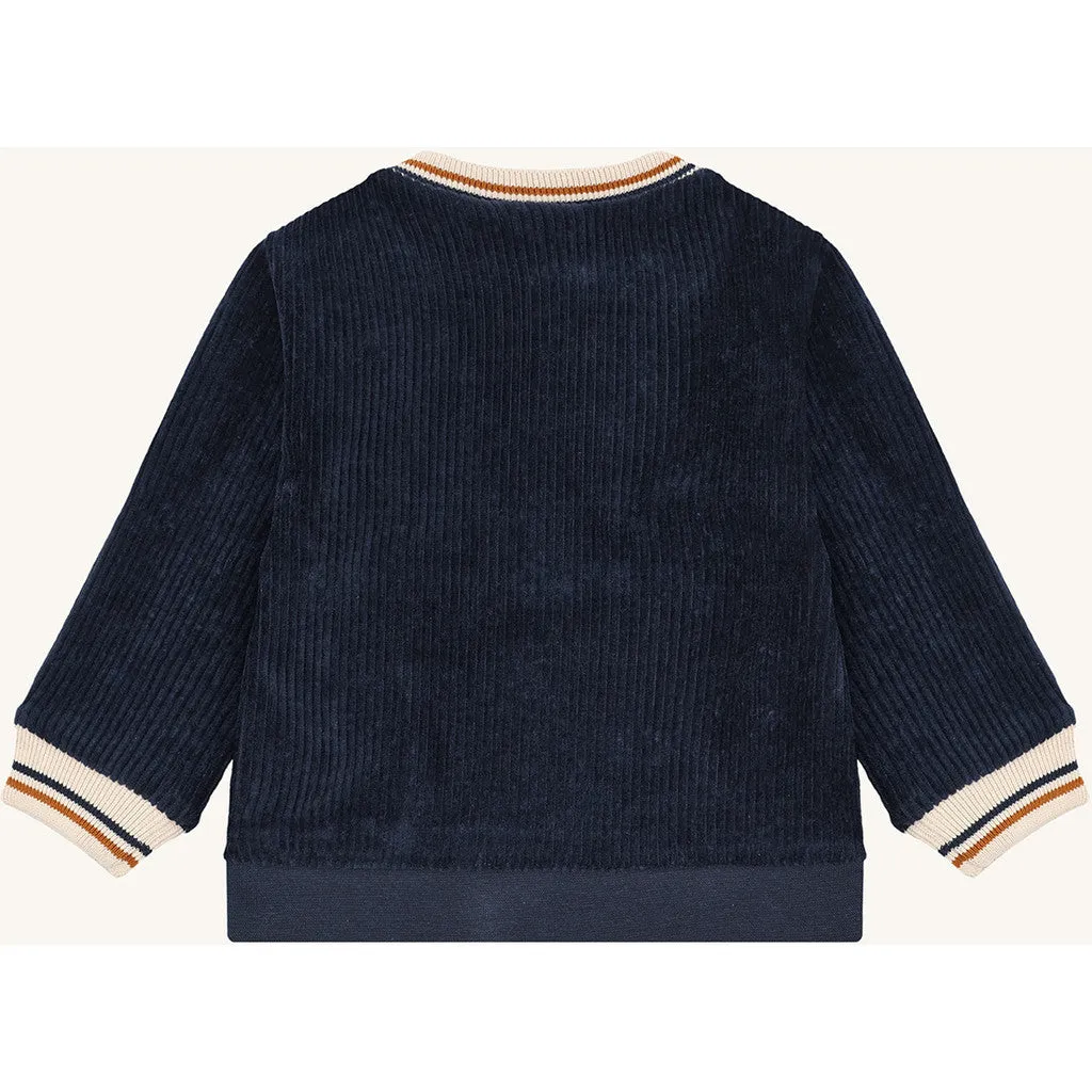 Hust & Claire Sofus velour sweatshirt More Navy