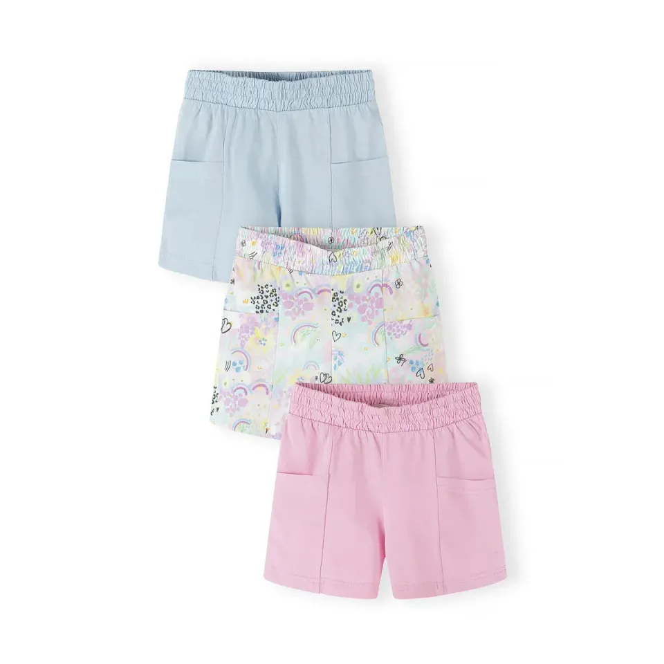 Minoti jersey shorts lilla 3-pak bomuld