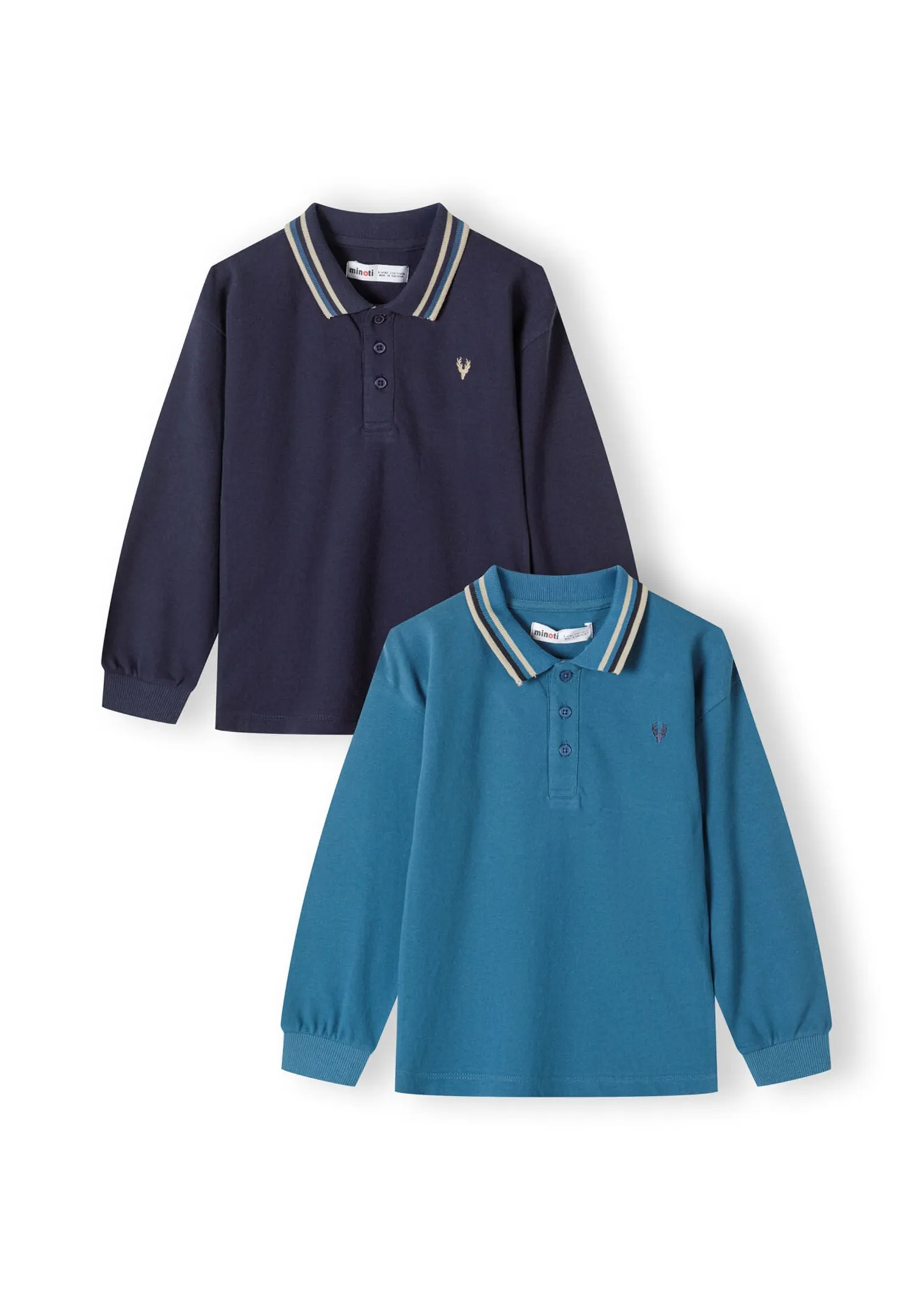Minoti 44286 polo 2-pak marine petrol drenge