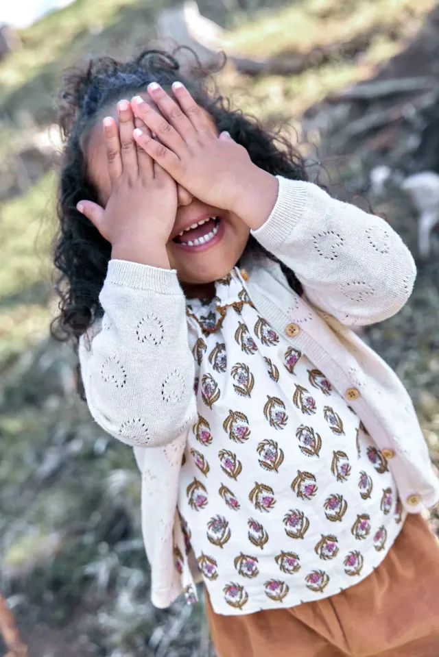 Bonton Lilet Coeur cardigan 2 år ecru uld