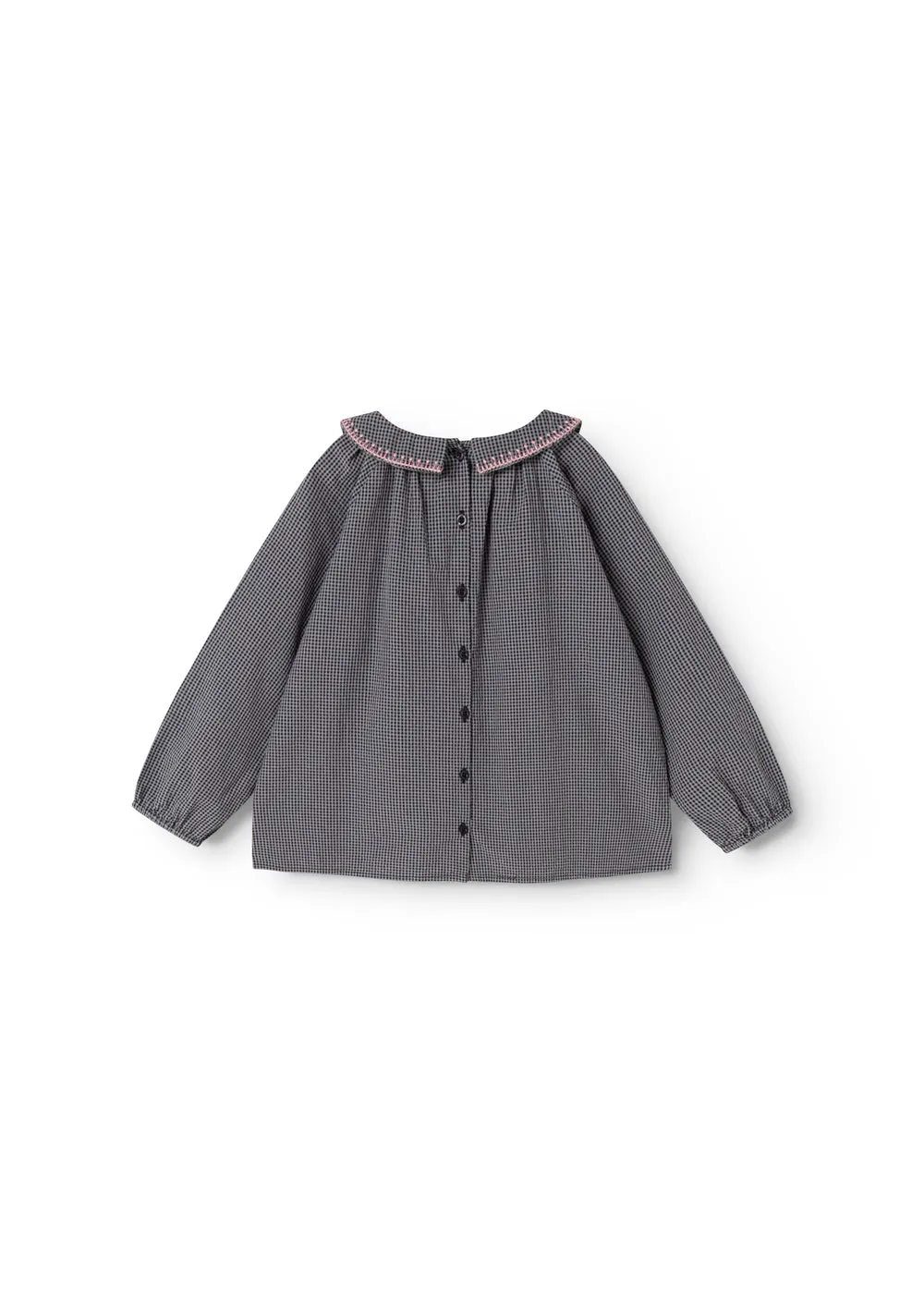 MarMar Tully bluse Pigeon Blue Check ternet