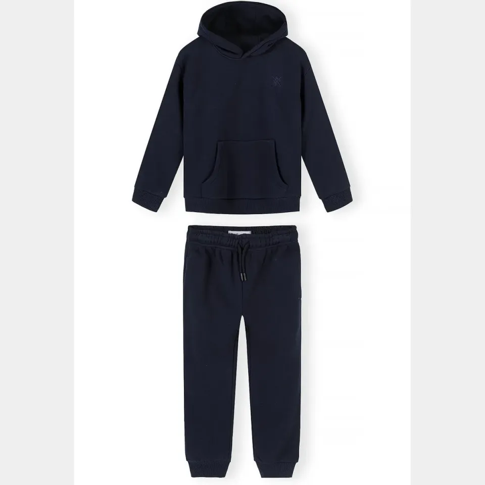 Minoti 45793 sweatsæt drenge navy hoodie