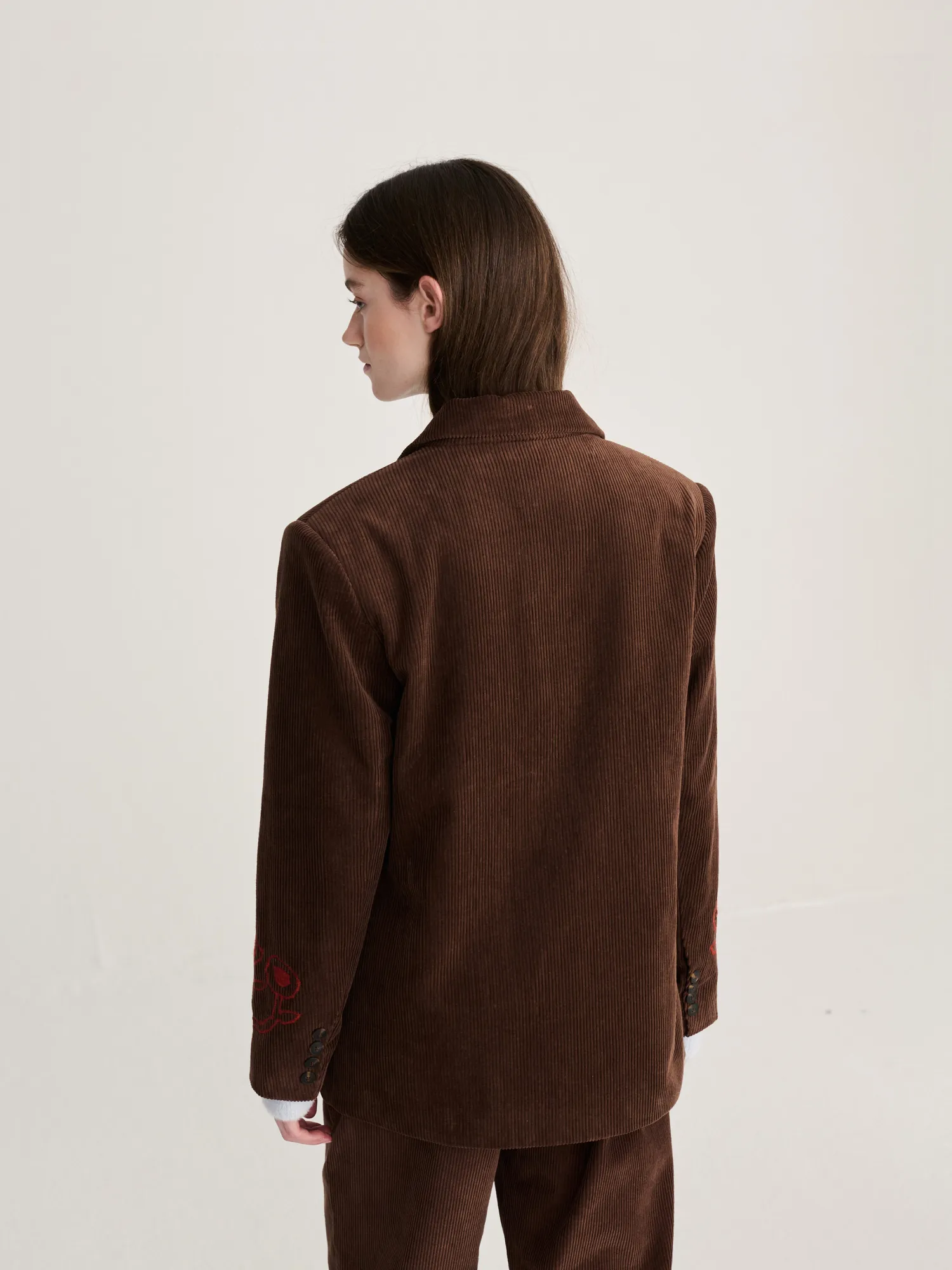 Bobo Choses Garden blazer mørkebrun fløjl M