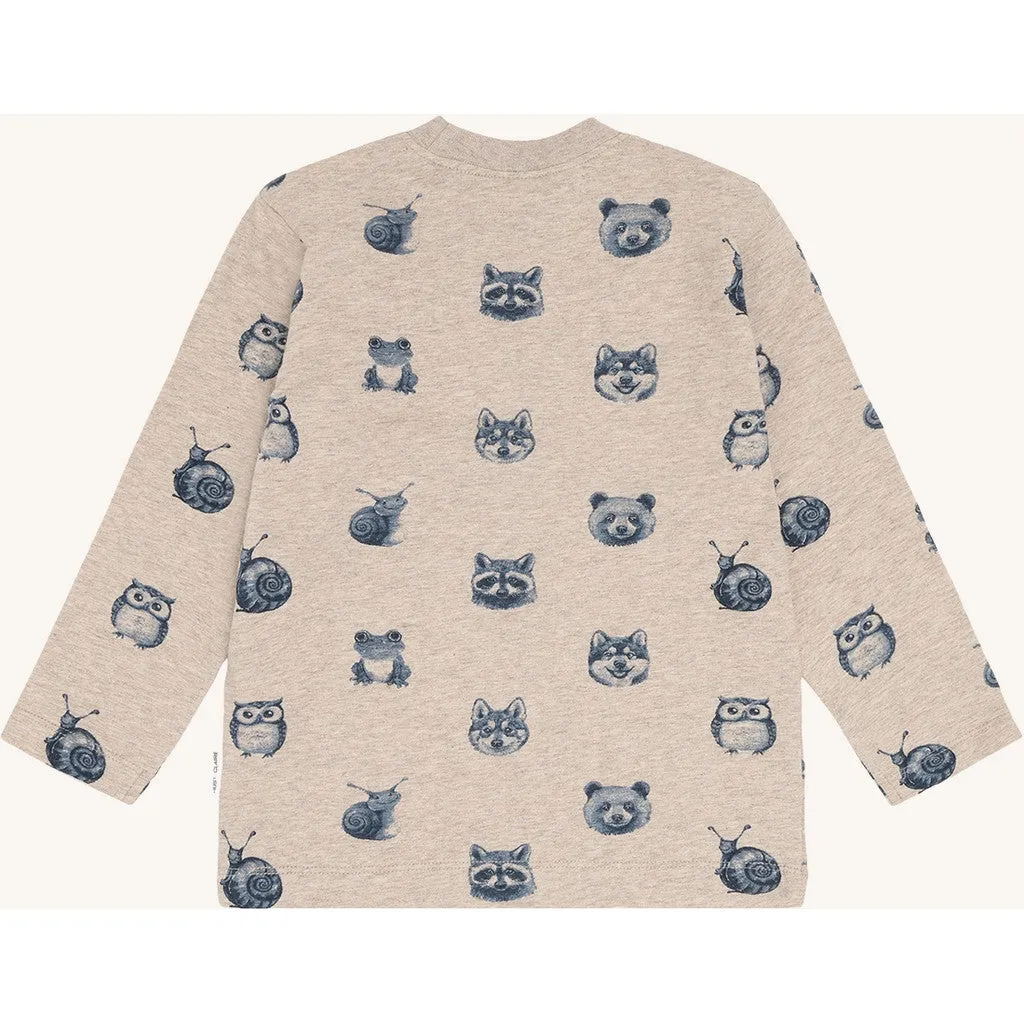 Hust & Claire HCAnton Forest Heads bluse Beige Melange