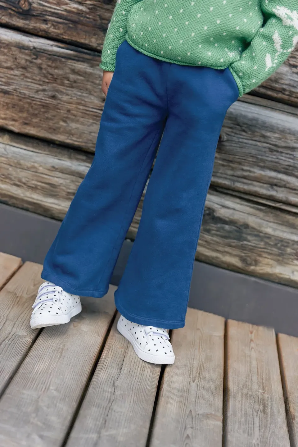 Bonton Muse Bleu Brut bukser vide ben elastik