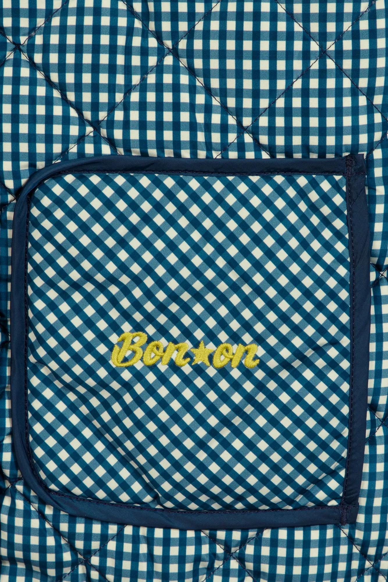 Bonton Pruneau Vichy jakke blå ternet