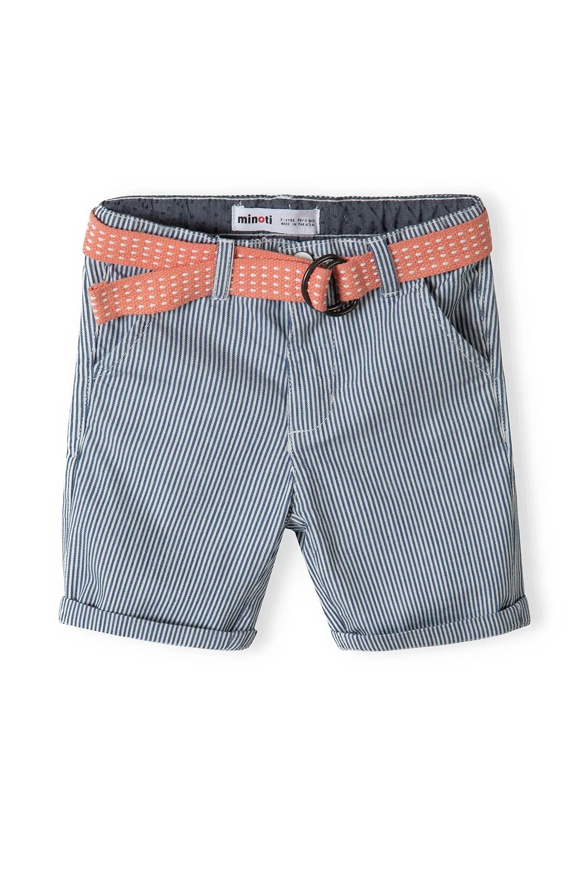 Minoti 38165 chino shorts blå stribet til drenge