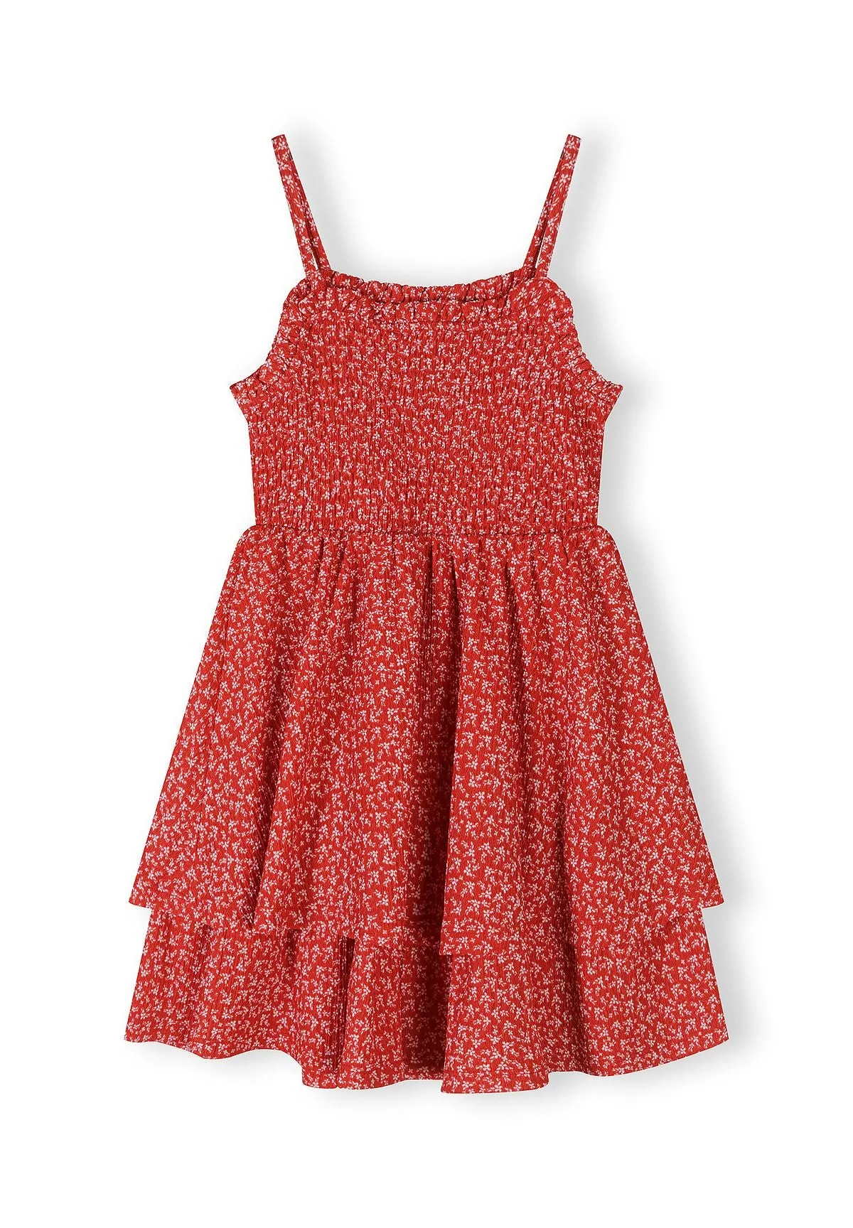 Minoti 44637 sommerkjole rød blomstret