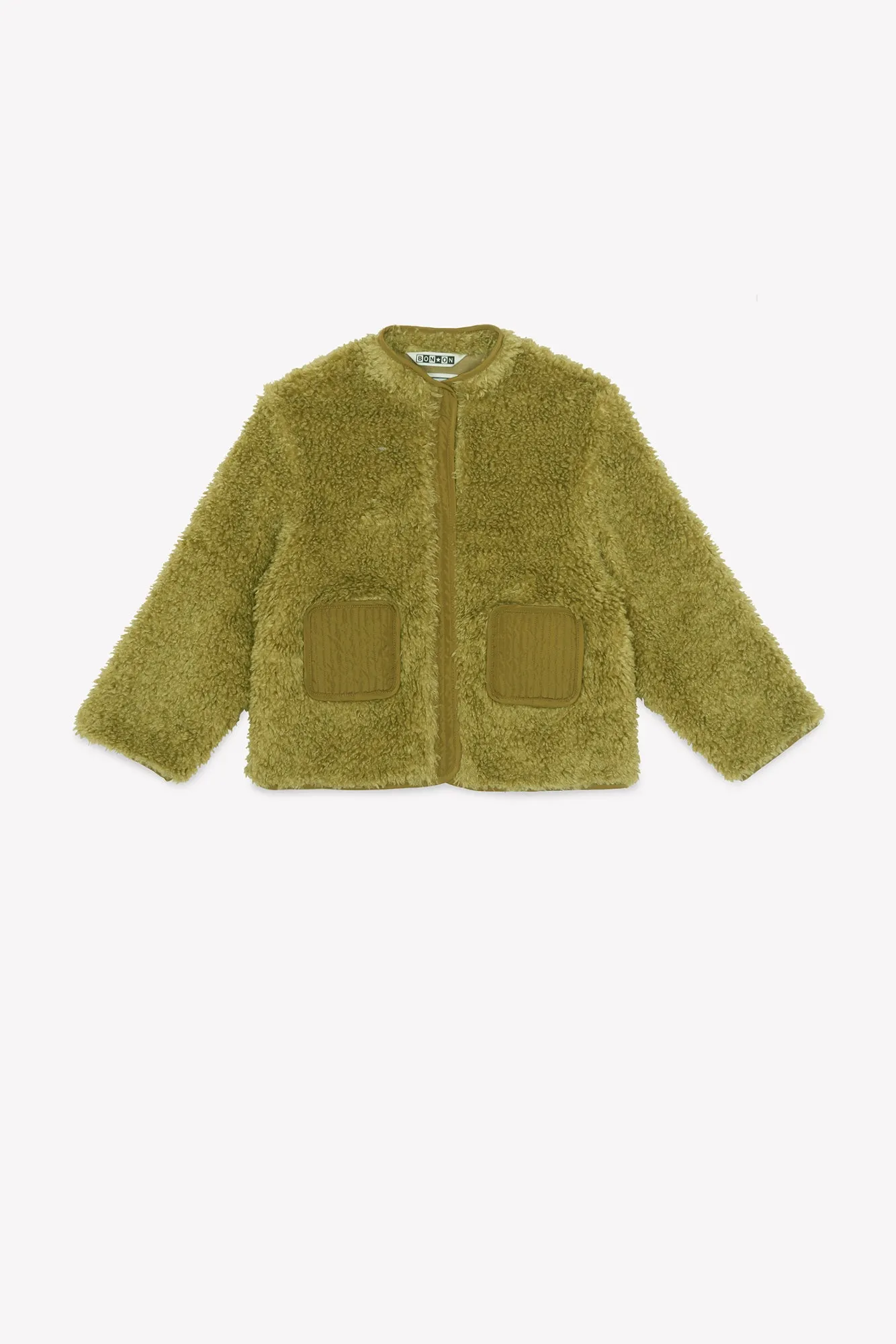 Bonton Molly Sherpa Vert Tige jakke grøn teddy 2-14år