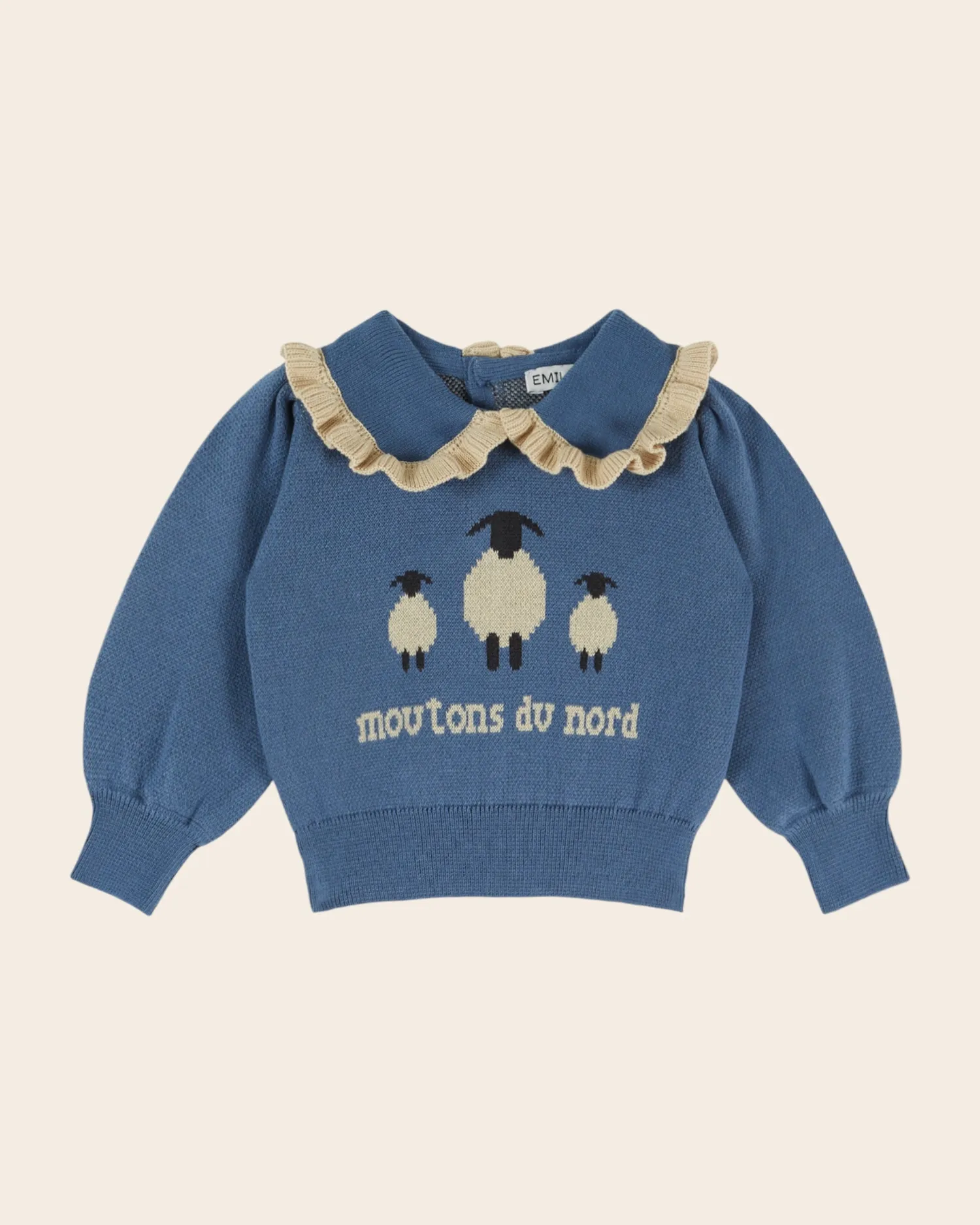 Emile et Ida pullover får blå økologisk