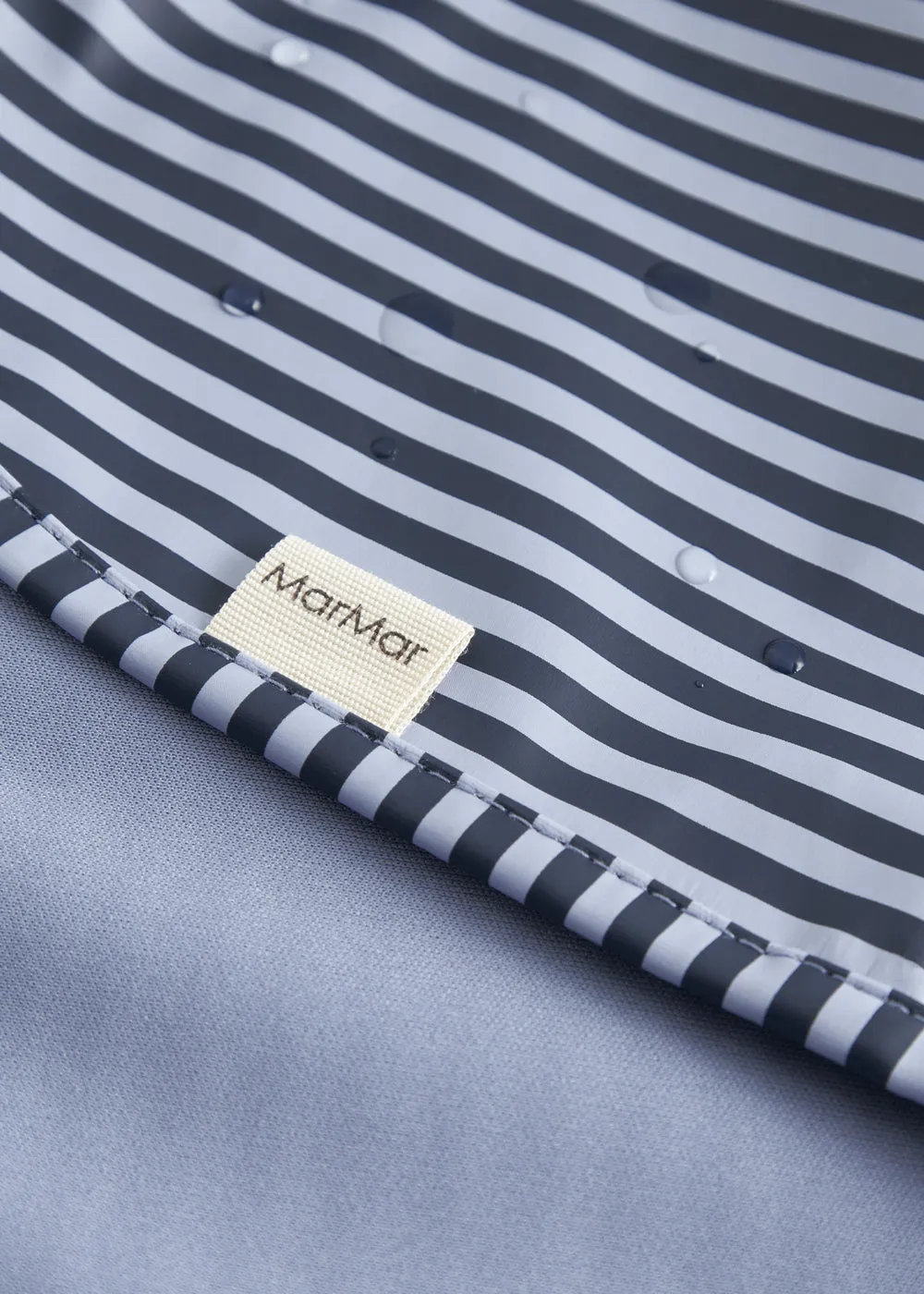 MarMar Bib Long spiseforklæde Blue Stripes vandafvisende
