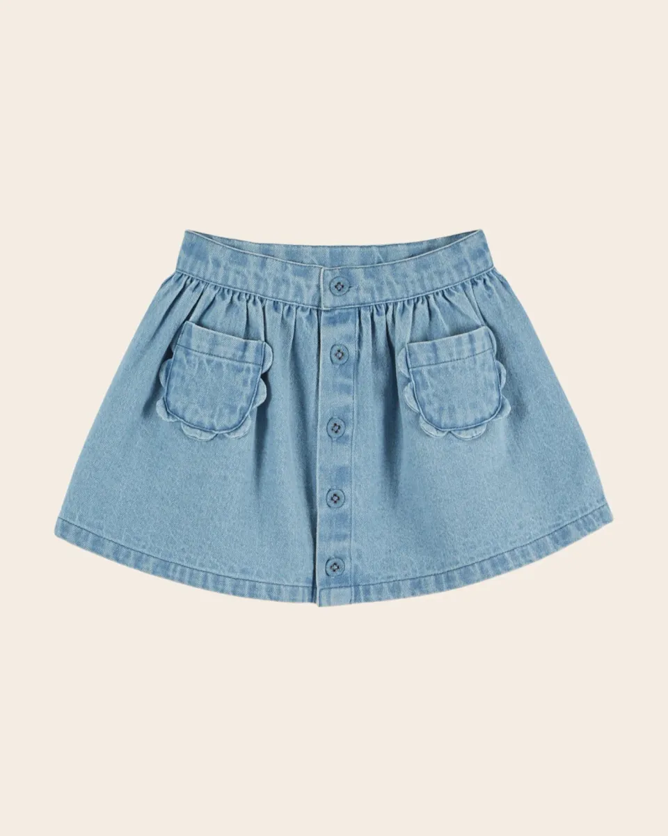 Emile et Ida Poches fleurs nederdel denim blomster